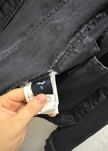 Siyah erkek Denim Ceket Düğmeli - Görsel 6