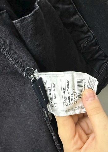 Siyah erkek Denim Ceket Düğmeli - Görsel 7