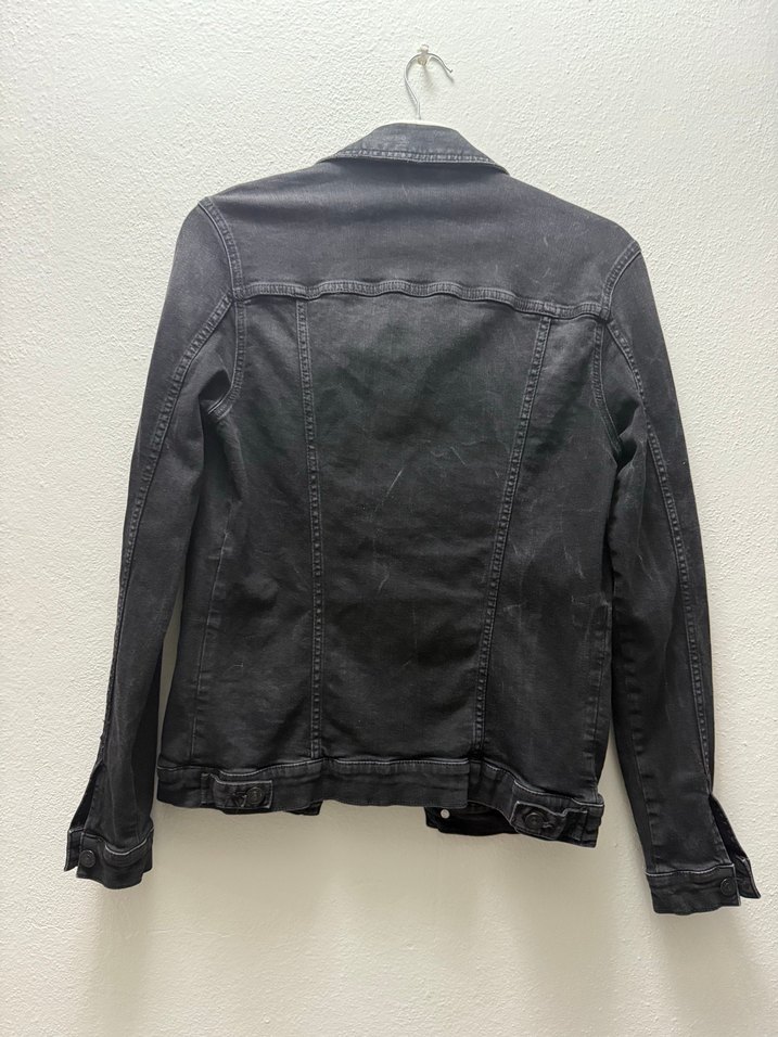 Siyah erkek Denim Ceket Düğmeli - Görsel 5