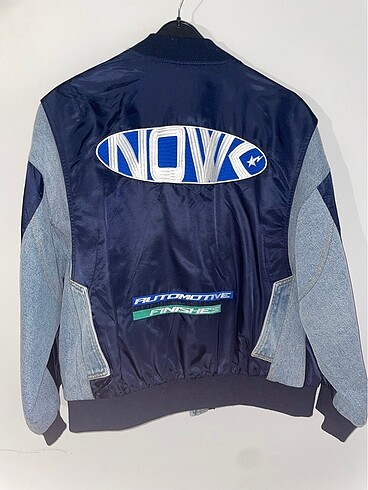 34 Beden Twist Denim Mix Bomber Mont