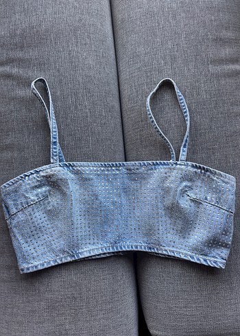 Zara taşlı kot üst - Görsel 2