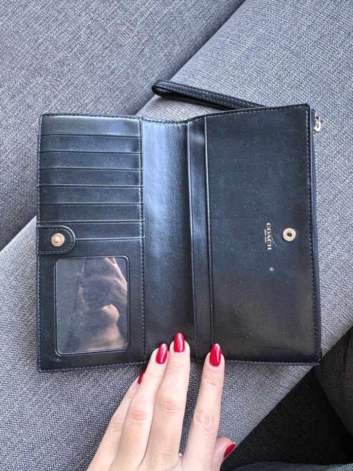 Coach Kahverengi Baskılı Deri Kadın Cüzdan - Görsel 2