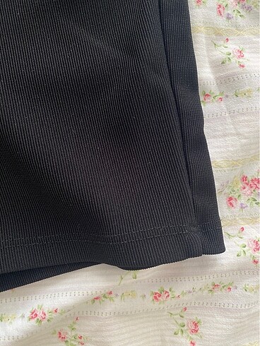 zara beli lastikli tayt şort - Görsel 2