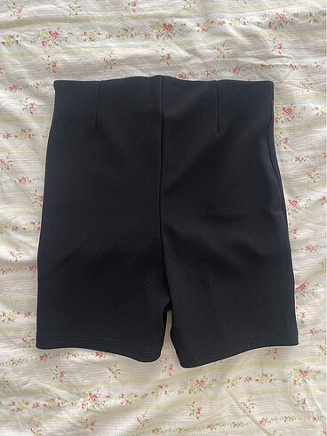 zara beli lastikli tayt şort - Görsel 4