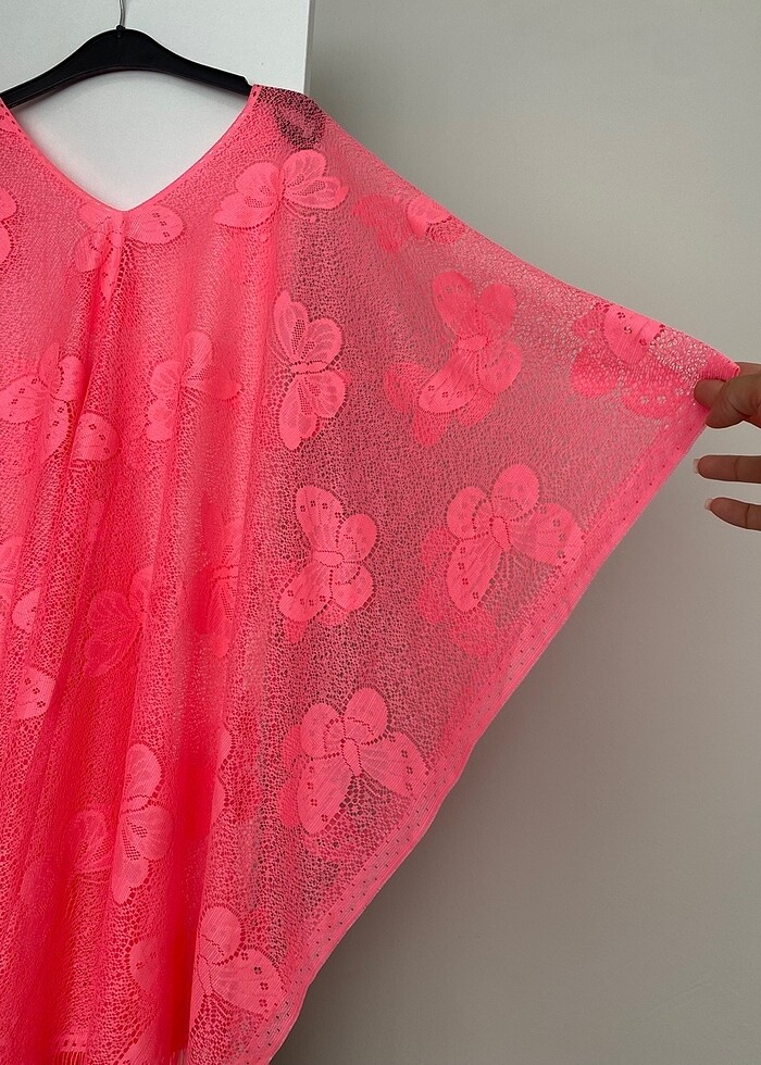 pembe püsküllü pareo kimono - Görsel 3