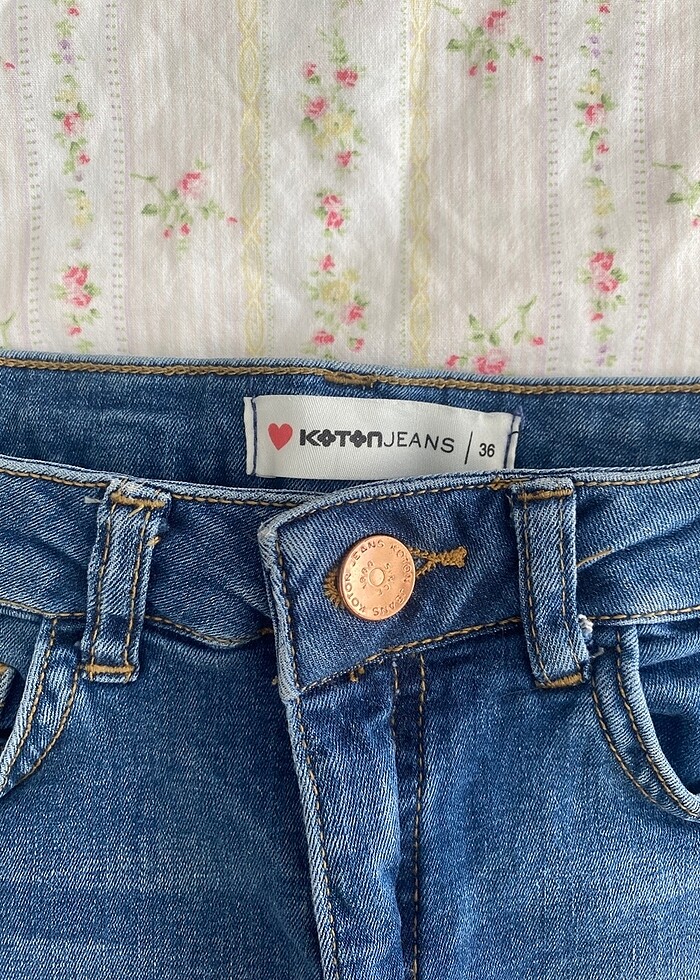 koton denim kot şort - Görsel 2