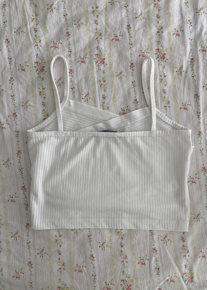 beyaz askılı crop - Görsel 2