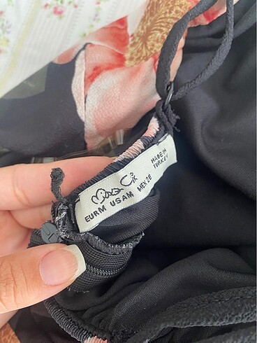 şortlu arkası etek çiçekli şifon abiye - Görsel 6