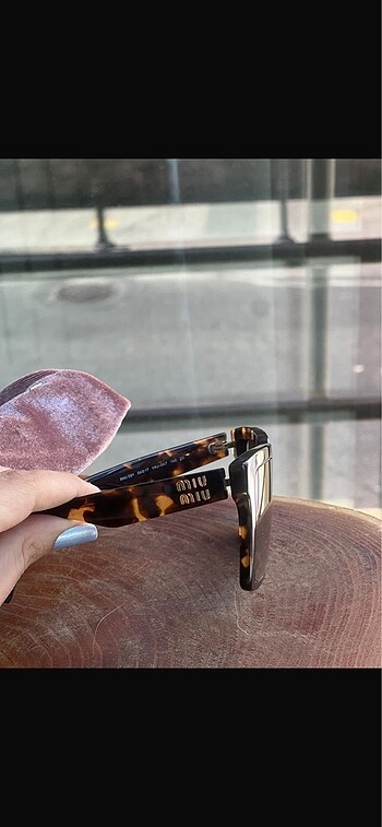 Miu miu leopar kare güneş gözlügü - Görsel 6