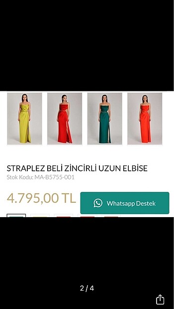 Alfabeta zümrüt yeşili straptez abiye - Görsel 5