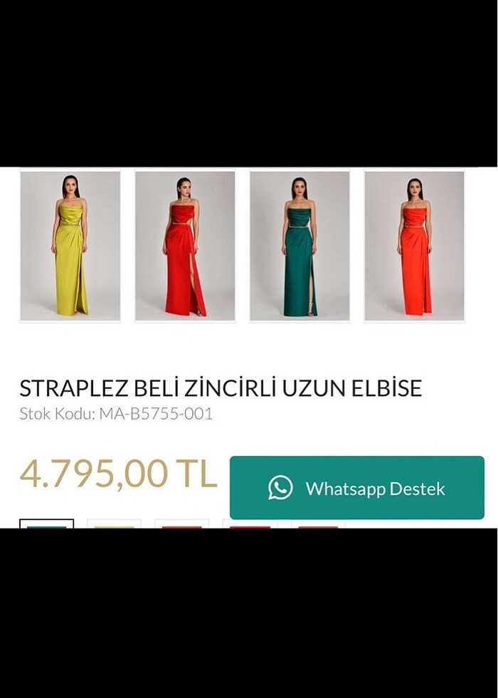 Alfabeta zümrüt yeşili straptez abiye - Görsel 5