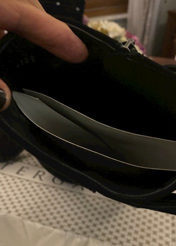 Siyah Süet Yüksek Topuklu Diz Boyu Gotik Çizme - Görsel 5