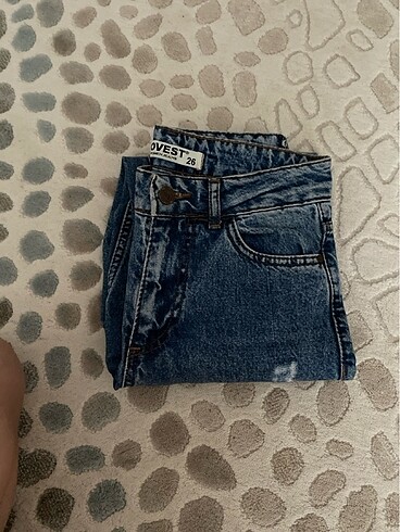 26 Beden lacivert Renk Az kullanılmış jean