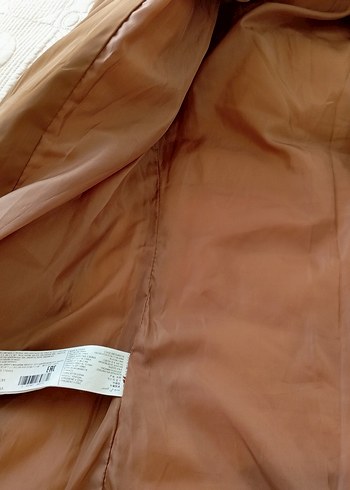 Kahverengi Parlak Kadın Kışlık Fermuarlı Mont - Görsel 6