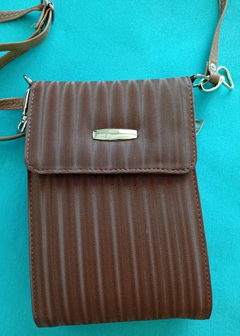 Kadın Deri Kahverengi Çapraz Çanta - Görsel 6