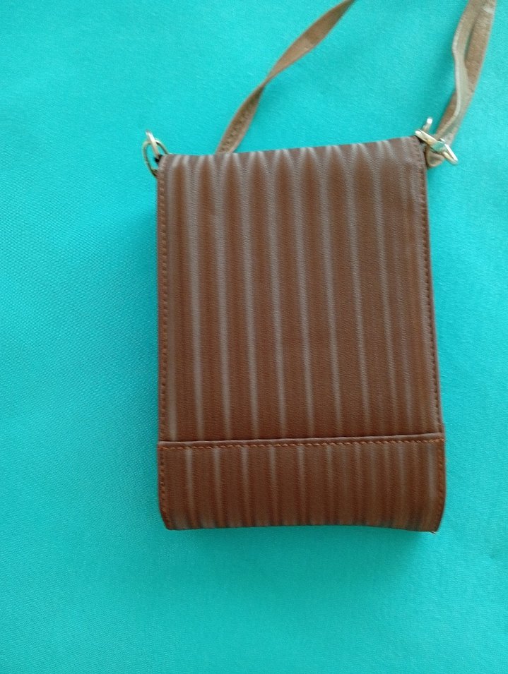 Kadın Deri Kahverengi Çapraz Çanta - Görsel 2