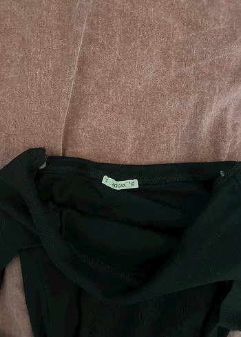 Kadın Siyah Uzun Kollu Kayık Yaka Triko - Görsel 3