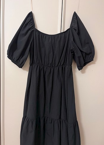 Siyah Midi Kadın Günlük Elbise - Görsel 3