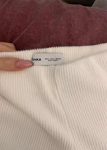 Beyaz bershka 
Kadın Midi Kumaş Pantolon - Görsel 5
