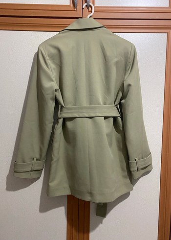 Bej Kemerli Kadın Blazer Ceket - Görsel 2