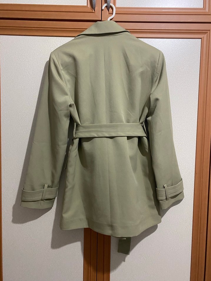 Bej Kemerli Kadın Blazer Ceket - Görsel 2