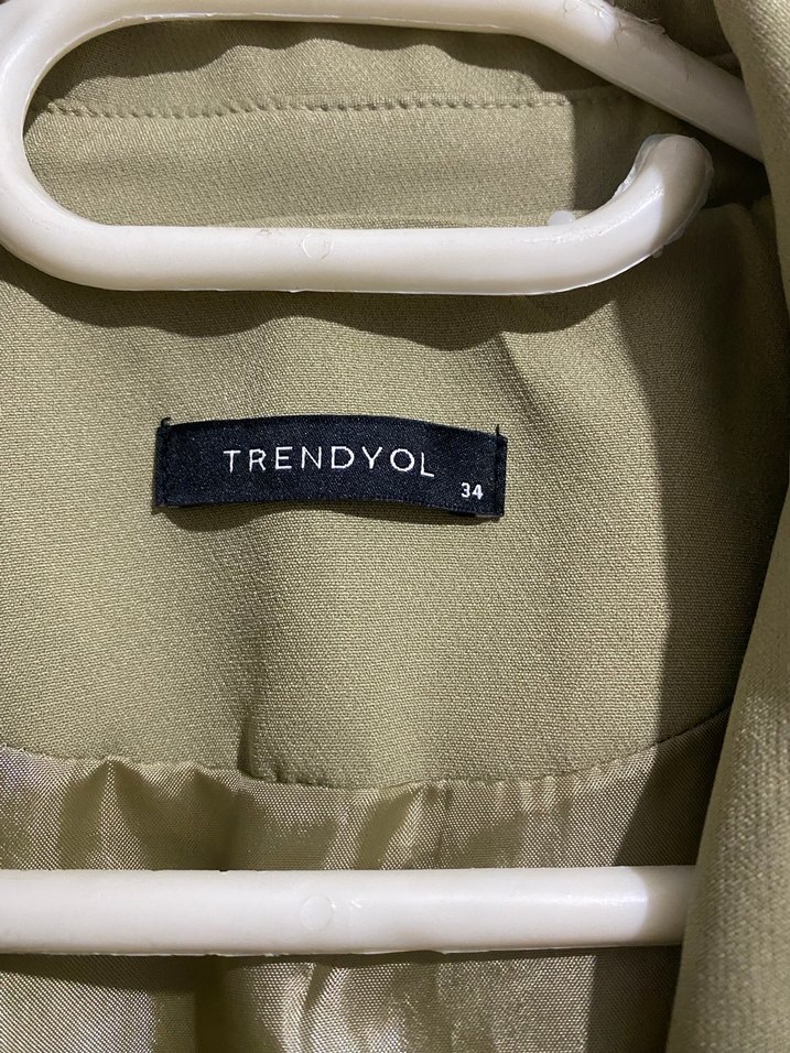 Bej Kemerli Kadın Blazer Ceket - Görsel 3