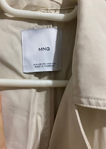 Bej Kemerli Uzun Keten Kadın Trençkot - Görsel 2