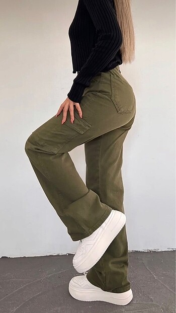 Geniş paça kargo pantolon