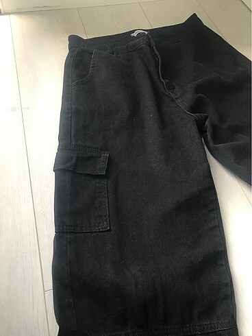 42 Beden Geniş paça kargo kot pantolon