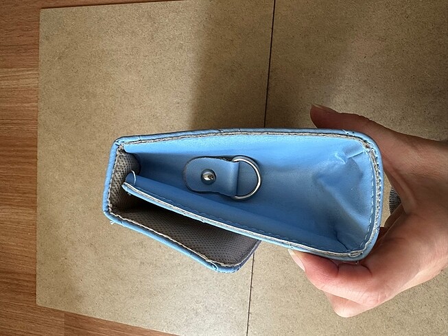 Beden mavi Renk Mavi Mini Kol Çantası