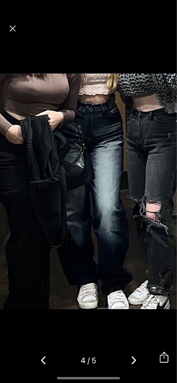 xs Beden lacivert Renk Bershka Baggy Jean Pantolon