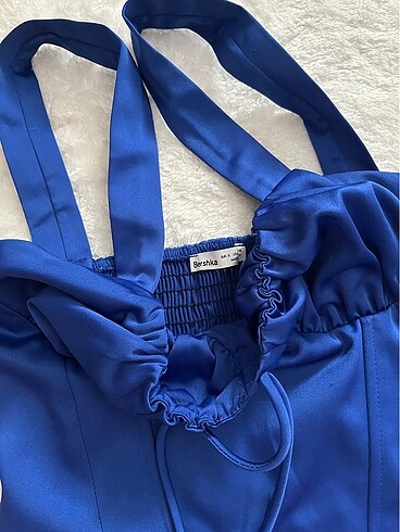 s Beden Bershka mavi crop bluz
