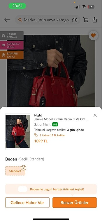 Jennie Model Kadın El Ve Omuz Çanta