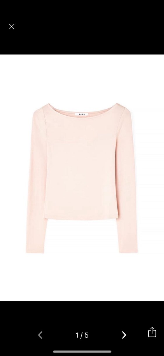 Açıj Pembe Kayık Yaka Uzun Kollu Kadın Bluz - Görsel 4