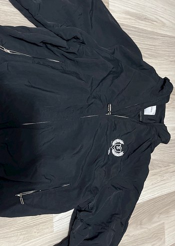 Bershka E Baskılı Fermuarlı Kadın Midi Ceket - Görsel 2