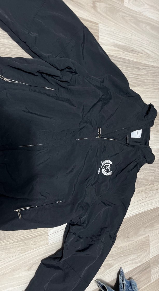 Bershka E Baskılı Fermuarlı Kadın Midi Ceket - Görsel 2