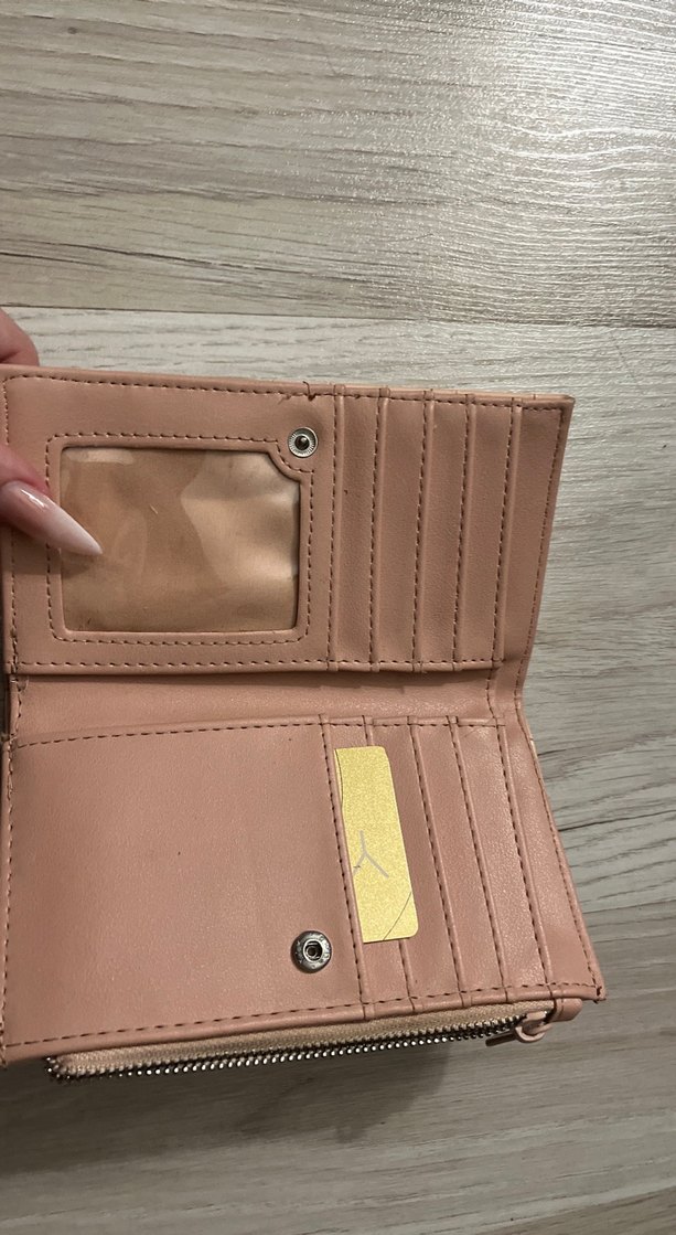 Toz pembe Yılan Desenli Fermuarlı Kadın Cüzdanı - Görsel 5