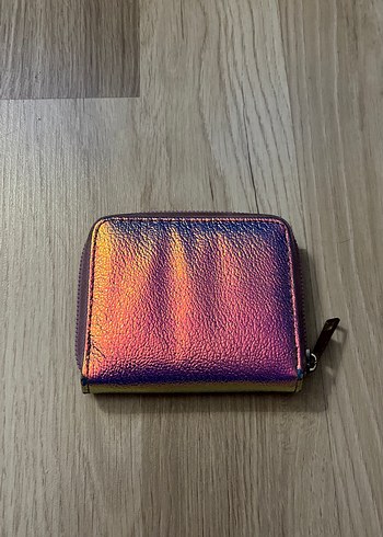 Renkli Parlak Folyo Fermuarlı Kadın Cüzdanı - Görsel 2