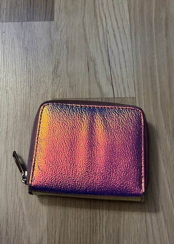 Renkli Parlak Folyo Fermuarlı Kadın Cüzdanı - Görsel 3