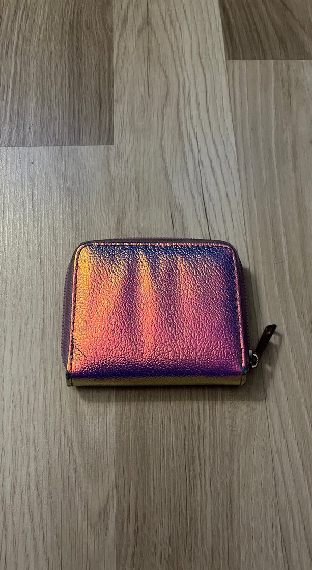 Renkli Parlak Folyo Fermuarlı Kadın Cüzdanı - Görsel 2