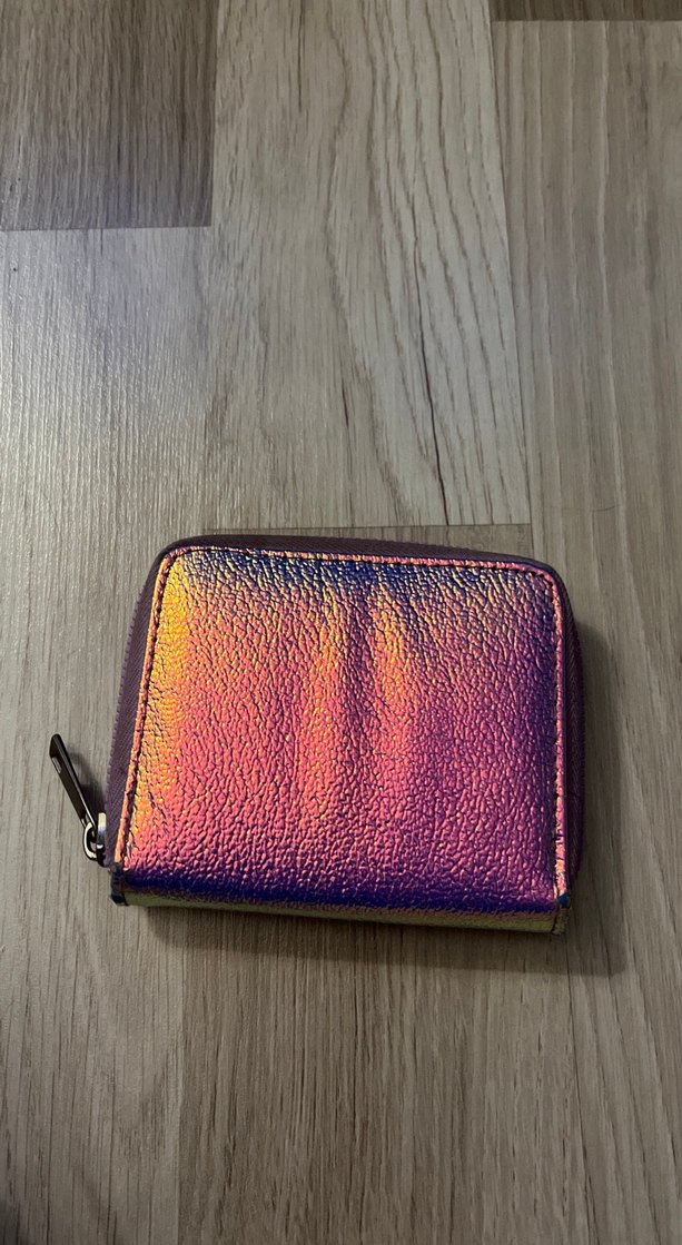 Renkli Parlak Folyo Fermuarlı Kadın Cüzdanı - Görsel 3