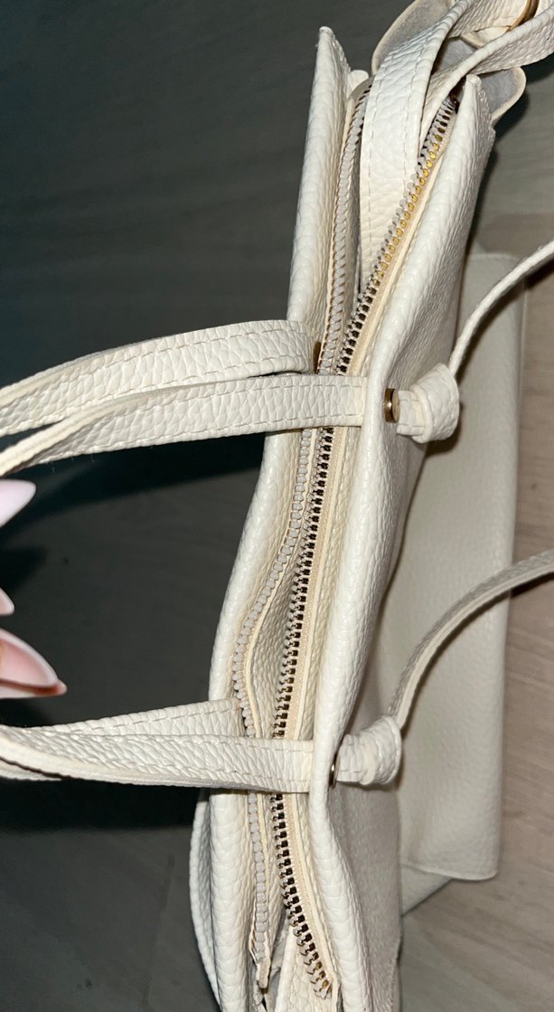 Beyaz Deri Kadın Çanta - Görsel 3