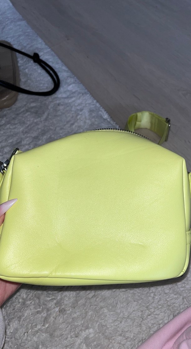 Sarı Yeşil Kelebek Nakışlı Kadın Çapraz Çanta - Görsel 3