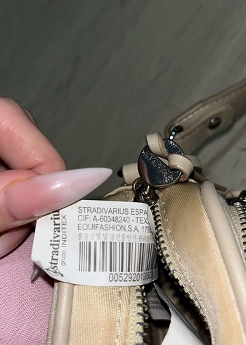 Bej Kemerli Kadın Çapraz Çanta - Görsel 3