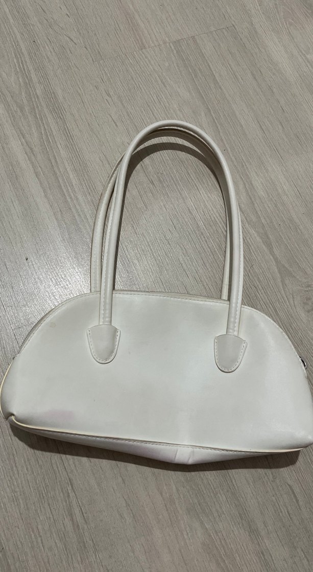 Beyaz Deri Kadın Çanta - Görsel 2