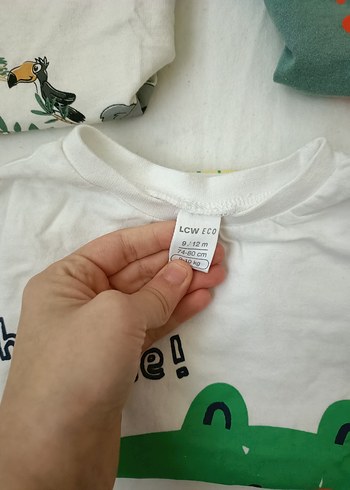 Yeşil Baskılı Erkek Çocuk Kısa Kollu Tişört - Görsel 5