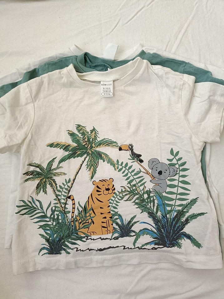 Yeşil Baskılı Erkek Çocuk Kısa Kollu Tişört - Görsel 4