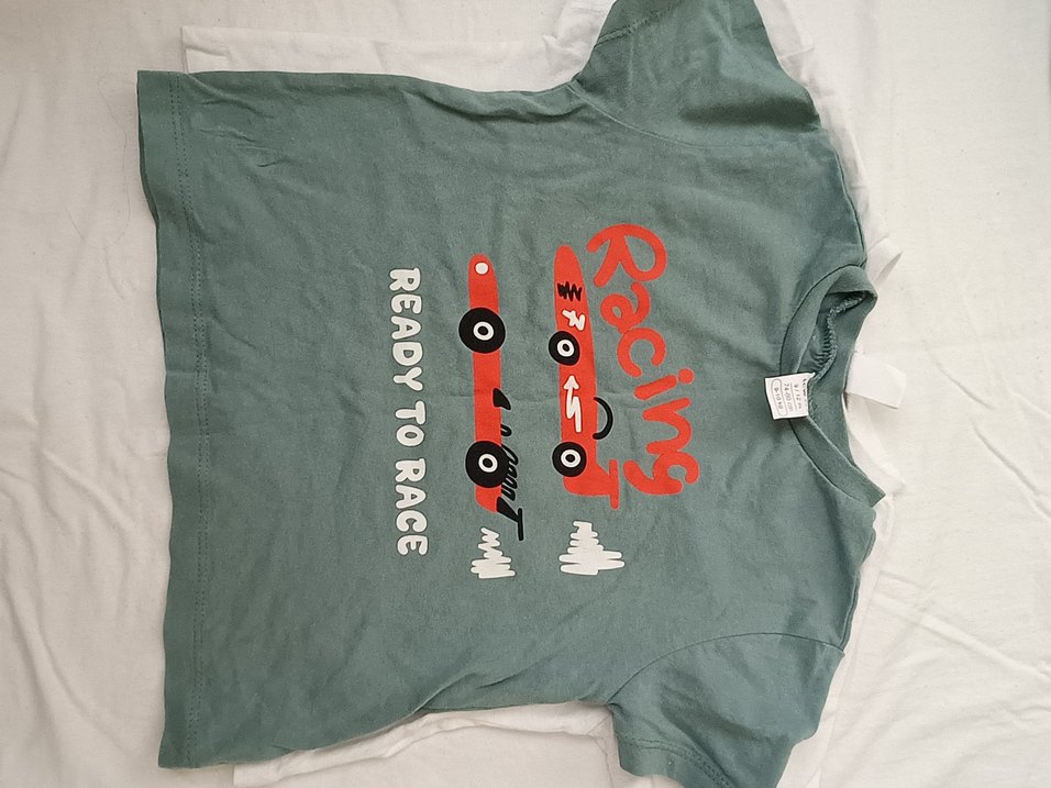 Yeşil Baskılı Erkek Çocuk Kısa Kollu Tişört - Görsel 3