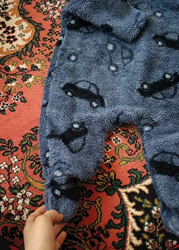 Kürk Detaylı Gri Batik Desenli Sokak Stili - Görsel 7