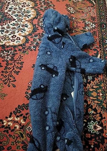 Kürk Detaylı Gri Batik Desenli Sokak Stili - Görsel 4